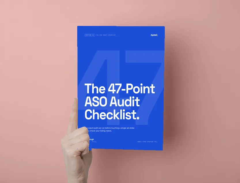 The 47-Point ASO Audit Checklist ebook cover