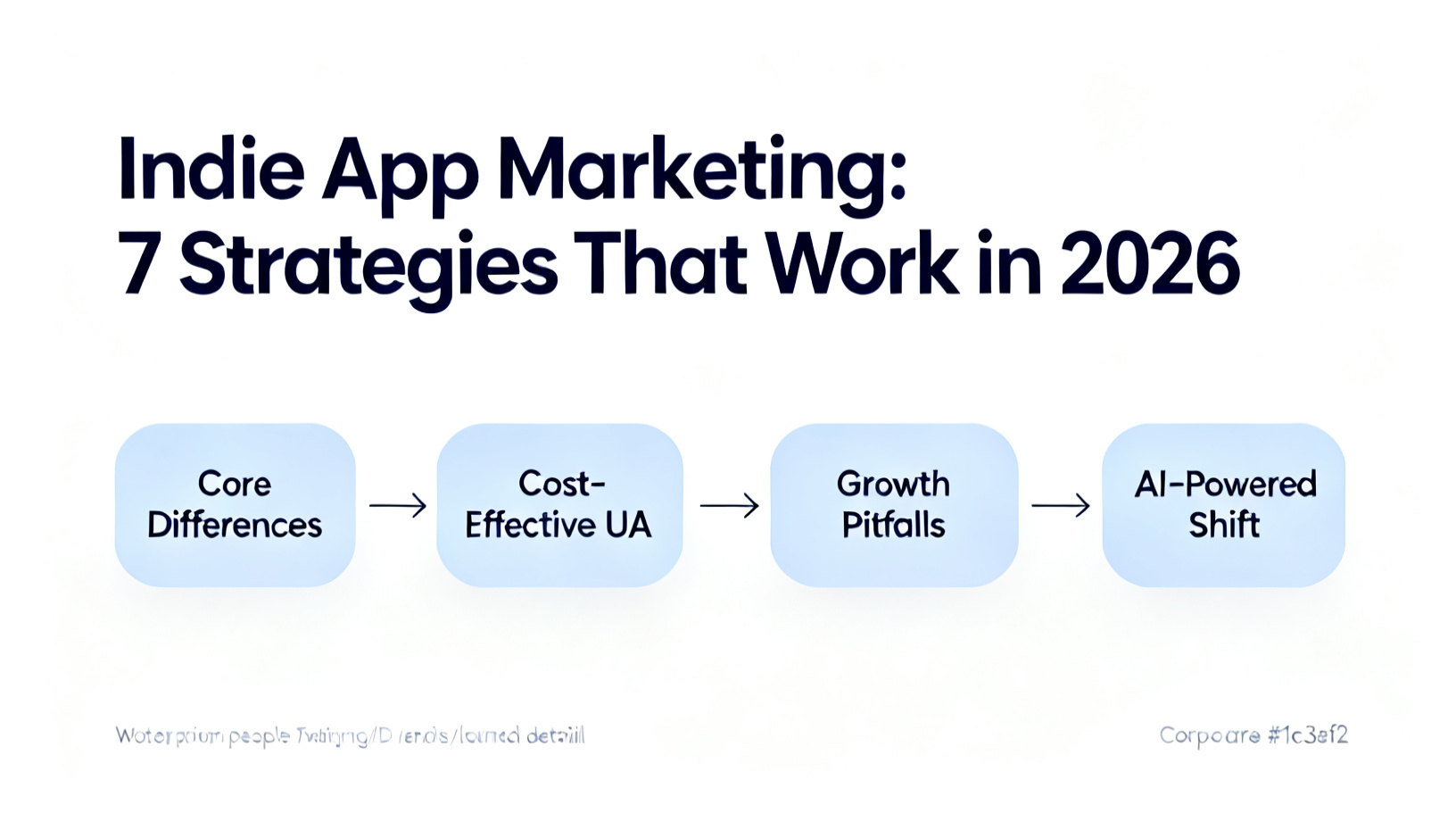 Indie App Marketing: 7 Strategies That Work in 2026 (Real Data) diagram